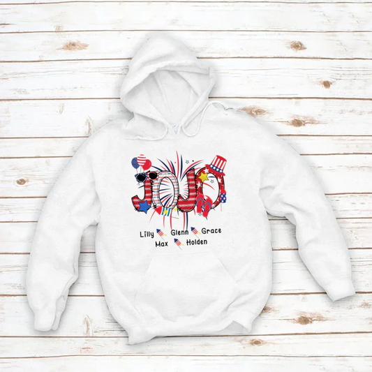Patriotic Doodle 4th Of July JoJo And Grandkid CTH01 Hoodie