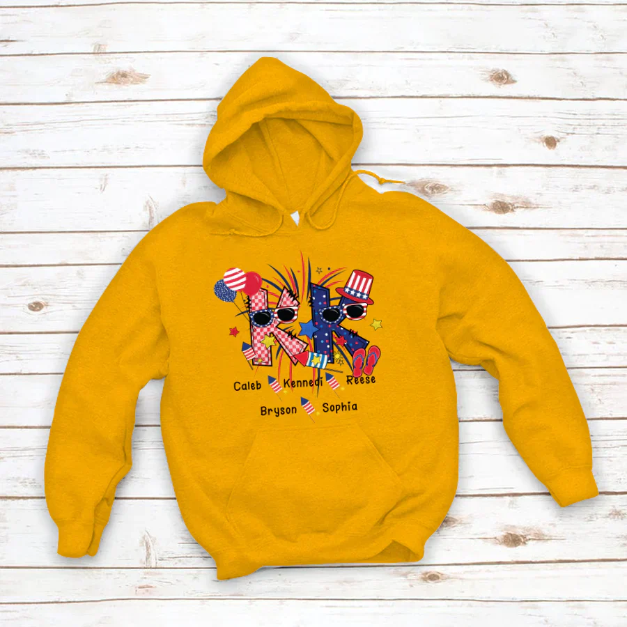 Patriotic Doodle 4th Of July KK And Grandkid CTH01 Hoodie