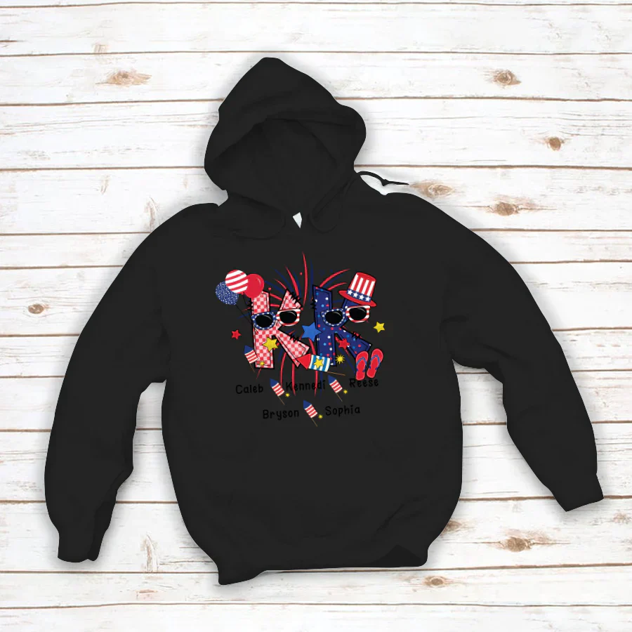 Patriotic Doodle 4th Of July KK And Grandkid CTH01 Hoodie