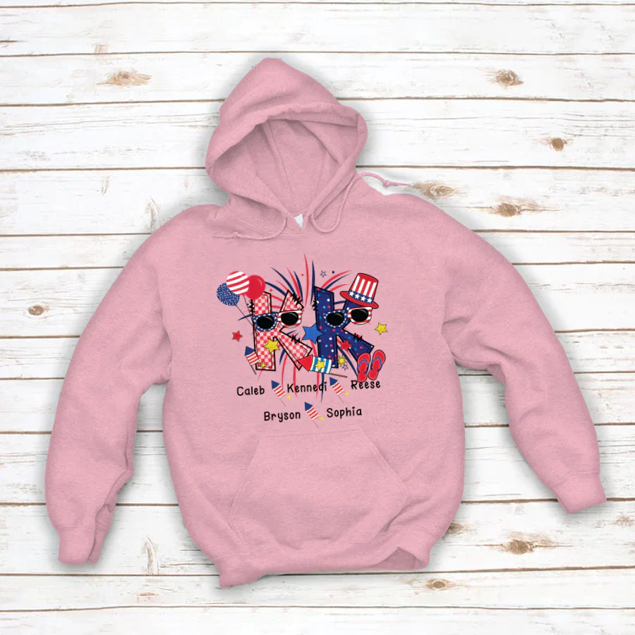 Patriotic Doodle 4th Of July KK And Grandkid CTH01 Hoodie