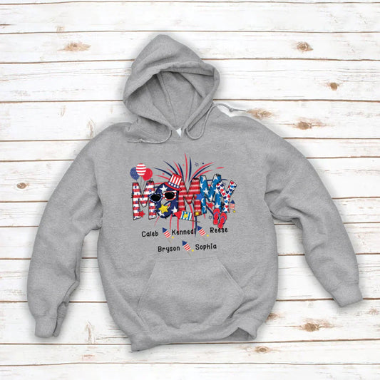 Patriotic Doodle 4th Of July MAMMY And Grandkid CTH01 Hoodie