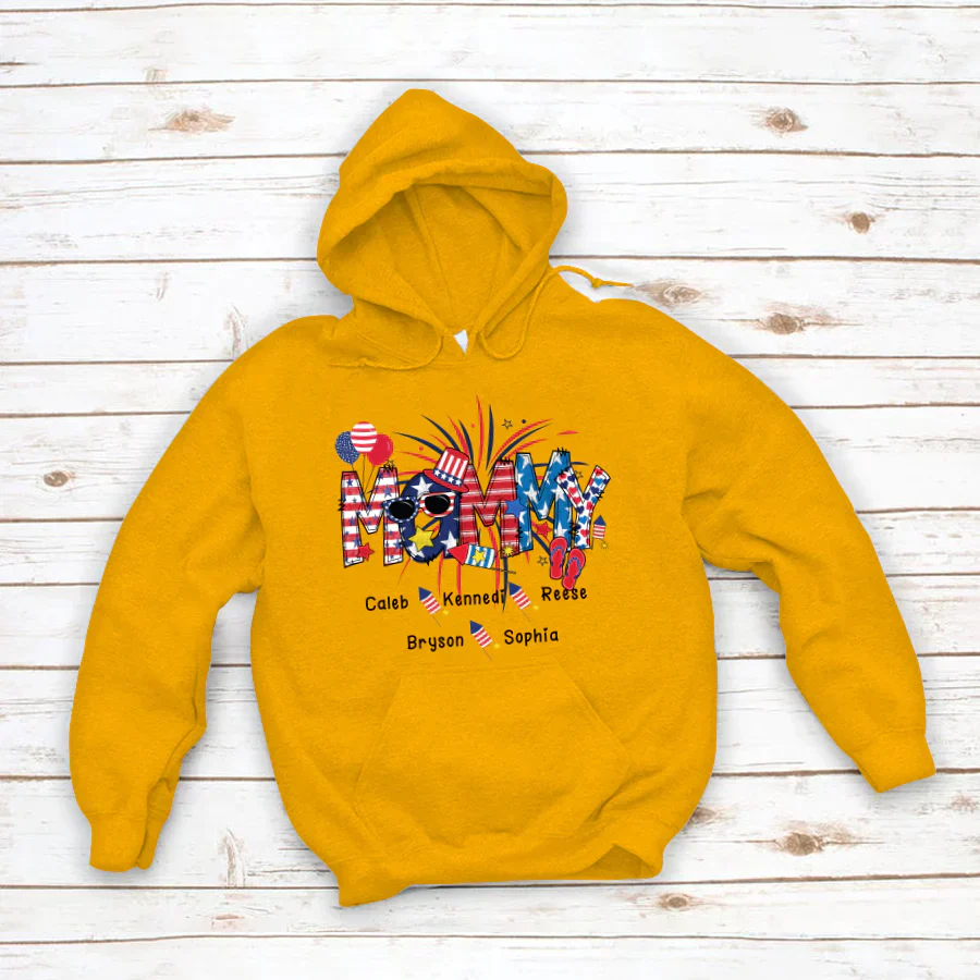 Patriotic Doodle 4th Of July MAMMY And Grandkid CTH01 Hoodie