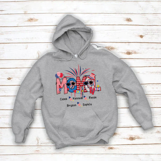 Patriotic Doodle 4th Of July MEMEL And Grandkid CTH01 Hoodie