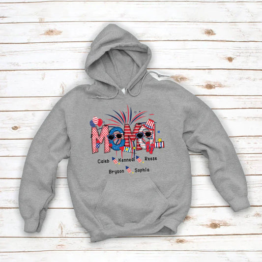 Patriotic Doodle 4th Of July MEMEL And Grandkid CTH01 Hoodie