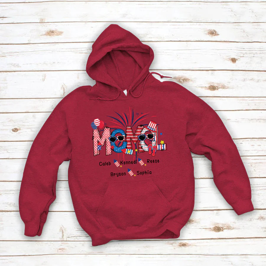 Patriotic Doodle 4th Of July MEMEL And Grandkid CTH01 Hoodie