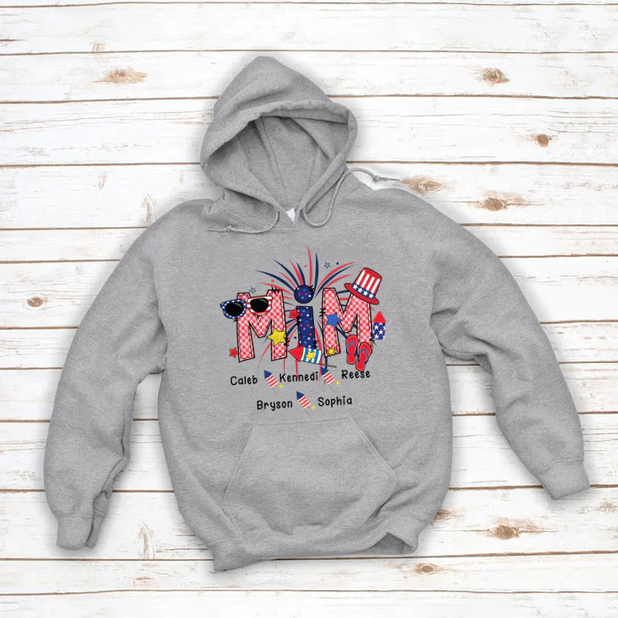 Patriotic Doodle 4th Of July MIM And Grandkid CTH01 Hoodie