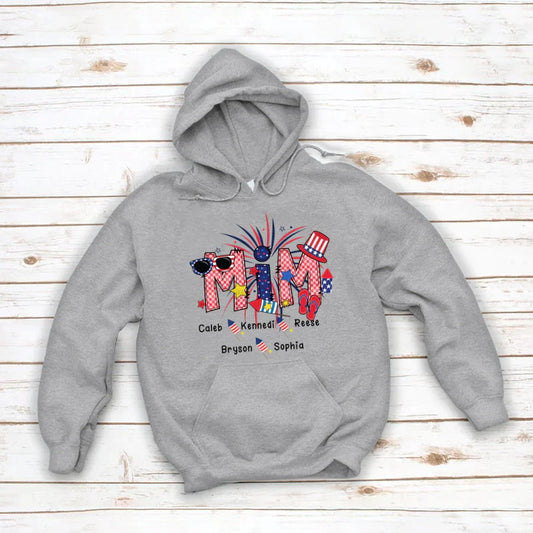 Patriotic Doodle 4th Of July MIM And Grandkid CTH01 Hoodie