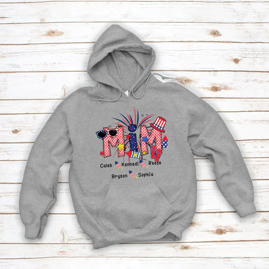 Patriotic Doodle 4th Of July MIM And Grandkid CTH01 Hoodie