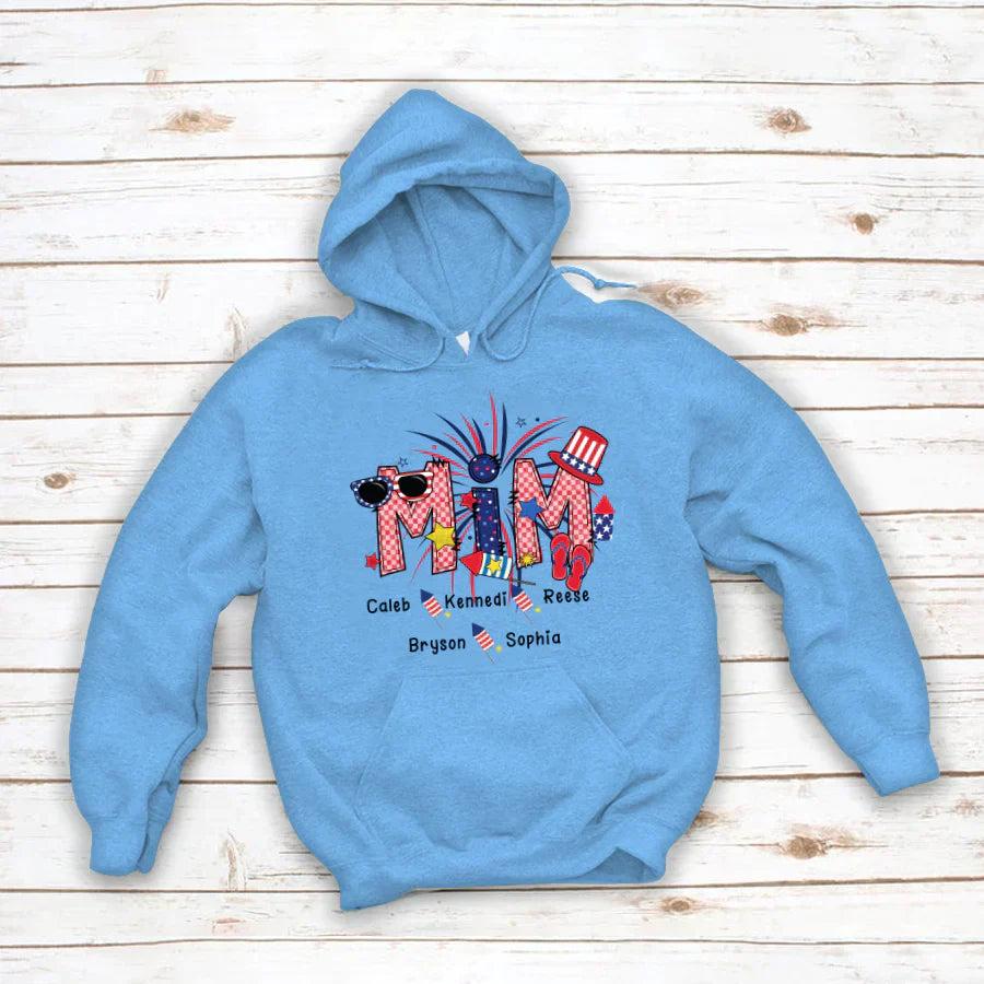 Patriotic Doodle 4th Of July MIM And Grandkid CTH01 Hoodie
