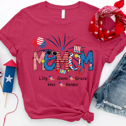 Patriotic Doodle 4th Of July Memom And Grandkid CTH01 T-Shirt