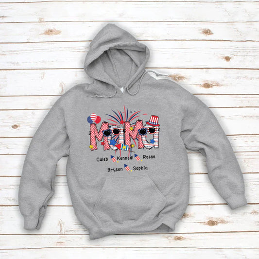 Patriotic Doodle 4th Of July mama And Grandkid CTH01 Hoodie