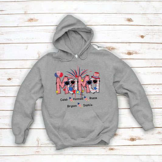 Patriotic Doodle 4th Of July mama And Grandkid CTH01 Hoodie