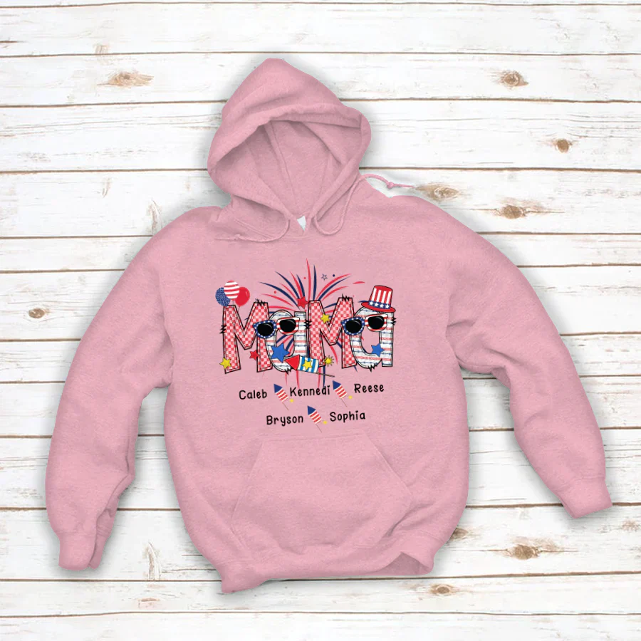 Patriotic Doodle 4th Of July mama And Grandkid CTH01 Hoodie