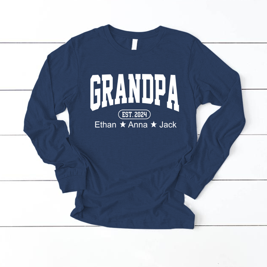 Personalized Dad Grandpa And Grandkids Father's Day Gift Shirt