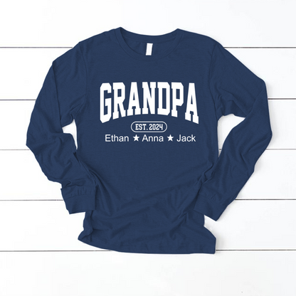 Personalized Dad Grandpa And Grandkids Father's Day Gift Shirt