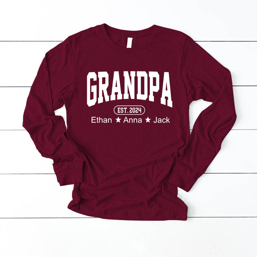 Personalized Dad Grandpa And Grandkids Father's Day Gift Shirt