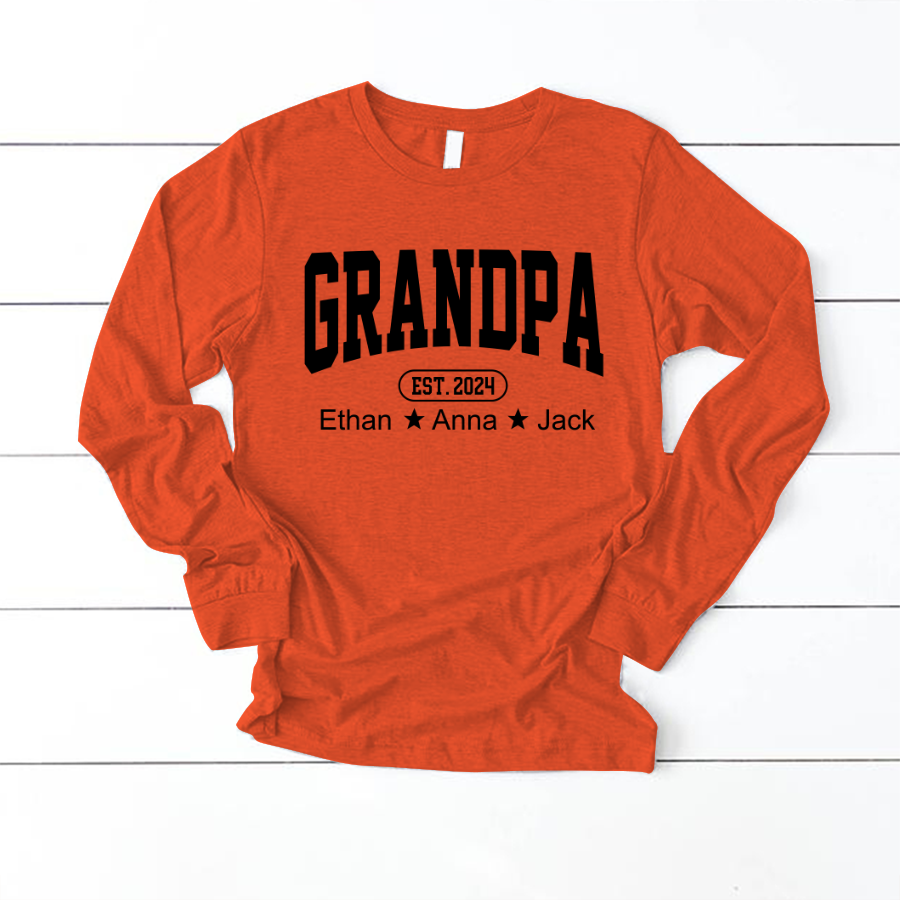 Personalized Dad Grandpa And Grandkids Father's Day Gift Shirt