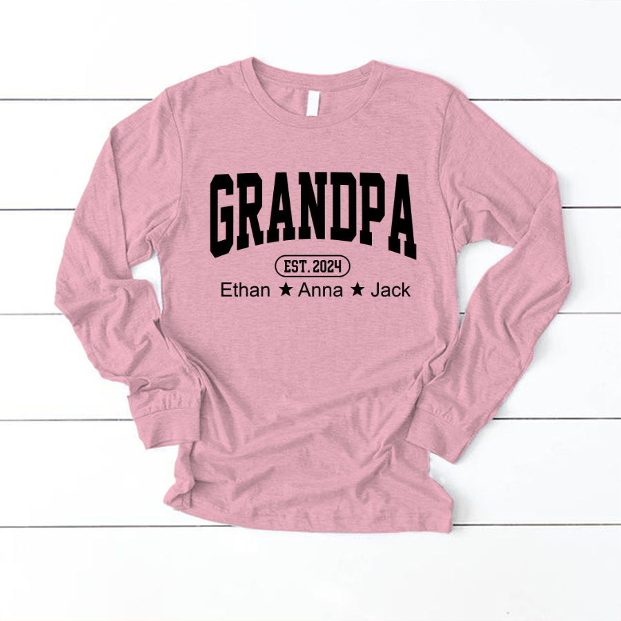 Personalized Dad Grandpa And Grandkids Father's Day Gift Shirt