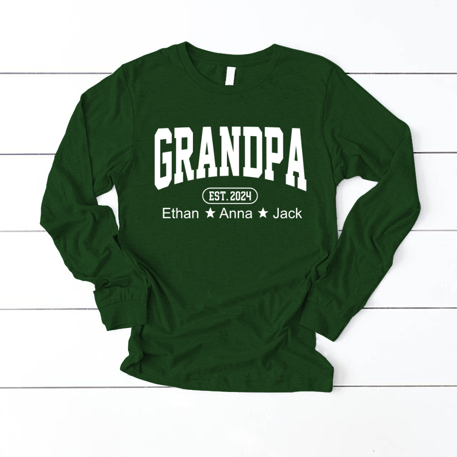 Personalized Dad Grandpa And Grandkids Father's Day Gift Shirt