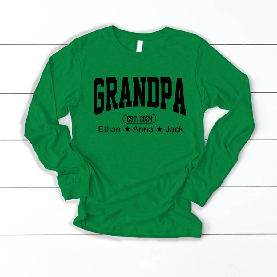 Personalized Dad Grandpa And Grandkids Father's Day Gift Shirt