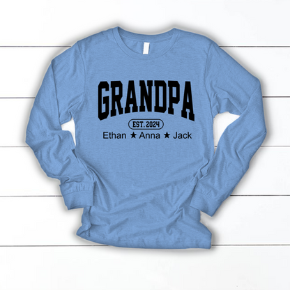 Personalized Dad Grandpa And Grandkids Father's Day Gift Shirt