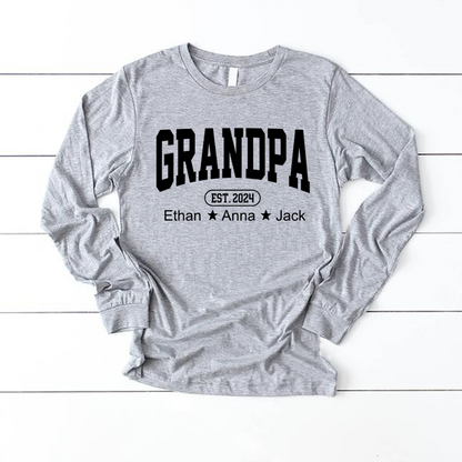 Personalized Dad Grandpa And Grandkids Father's Day Gift Shirt
