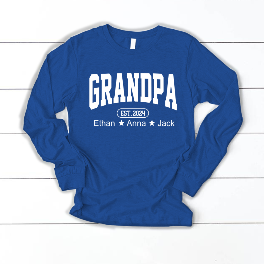 Personalized Dad Grandpa And Grandkids Father's Day Gift Shirt