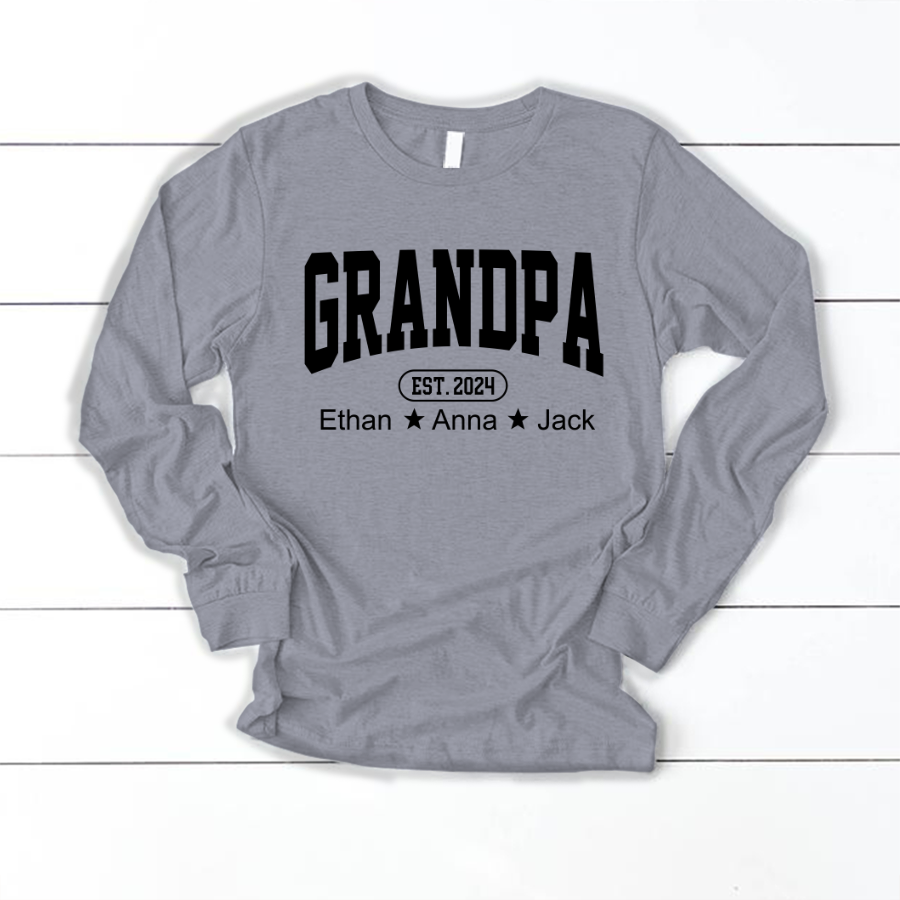 Personalized Dad Grandpa And Grandkids Father's Day Gift Shirt