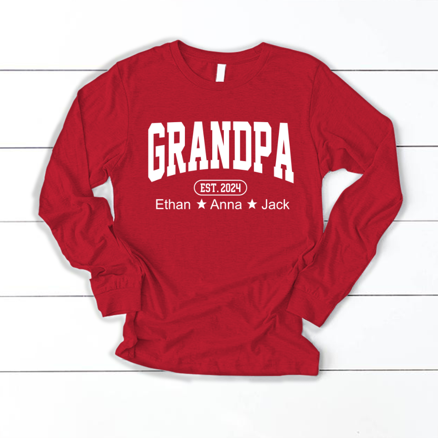 Personalized Dad Grandpa And Grandkids Father's Day Gift Shirt