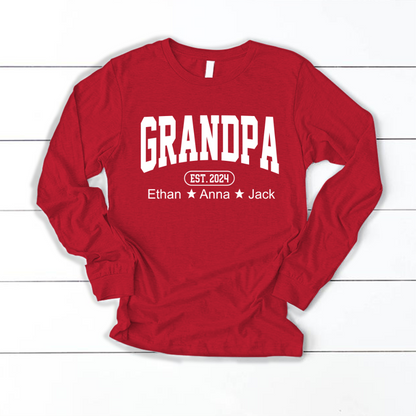 Personalized Dad Grandpa And Grandkids Father's Day Gift Shirt