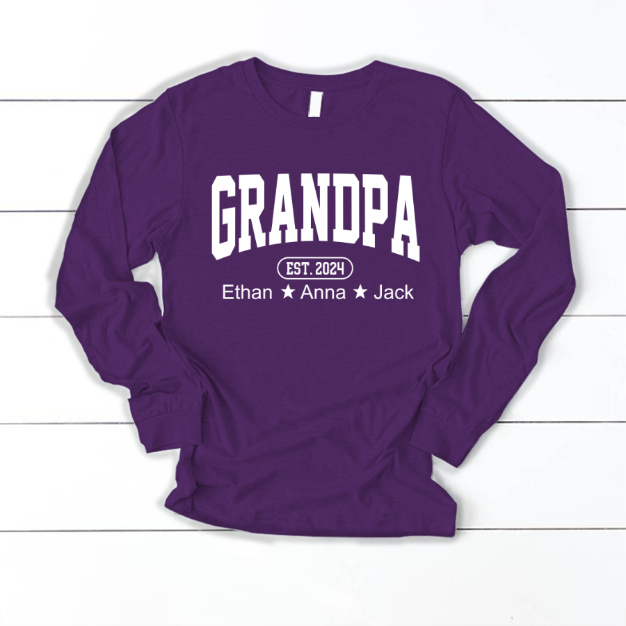 Personalized Dad Grandpa And Grandkids Father's Day Gift Shirt