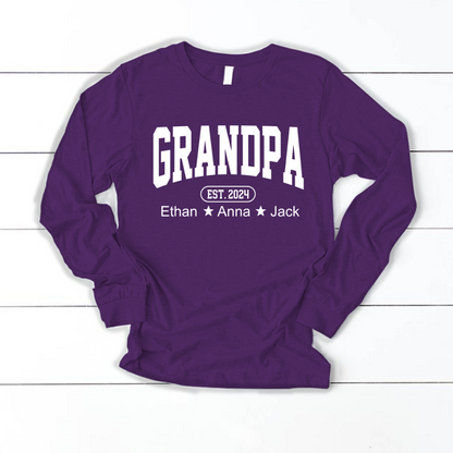Personalized Dad Grandpa And Grandkids Father's Day Gift Shirt
