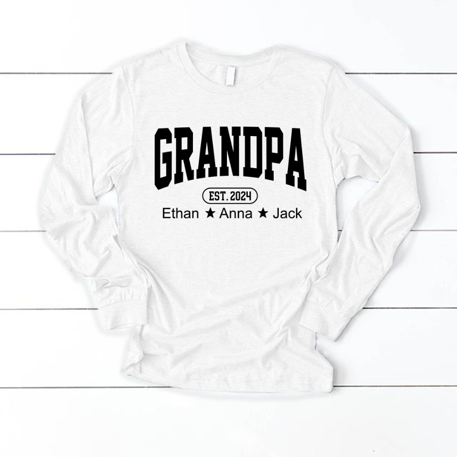 Personalized Dad Grandpa And Grandkids Father's Day Gift Shirt