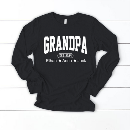 Personalized Dad Grandpa And Grandkids Father's Day Gift Shirt