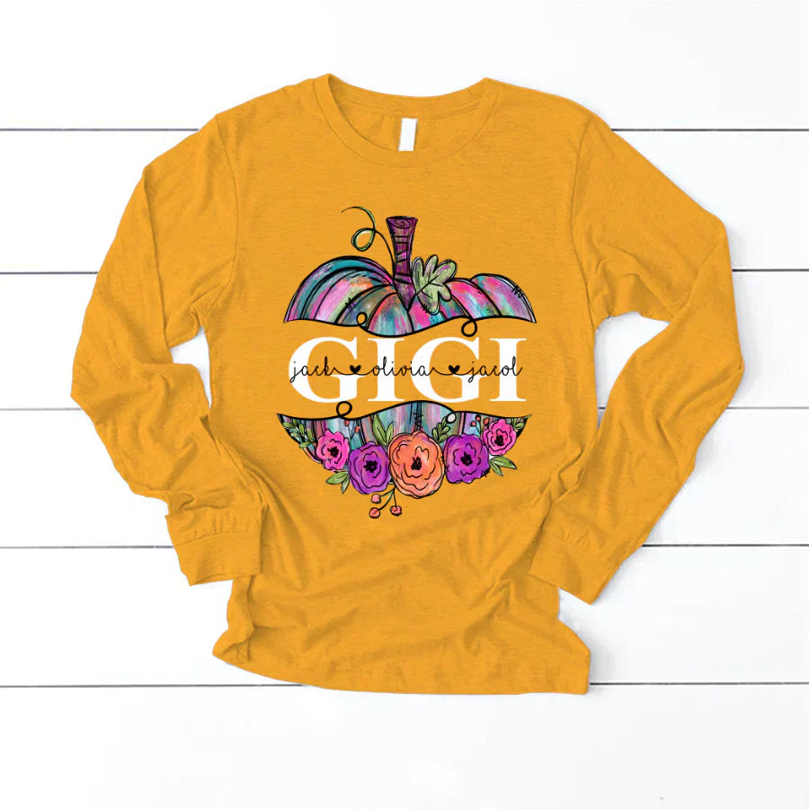 Personalized Gigi Painted Pumpkin 2022 Longsleeve
