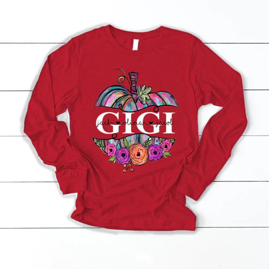 Personalized Gigi Painted Pumpkin 2022 Longsleeve