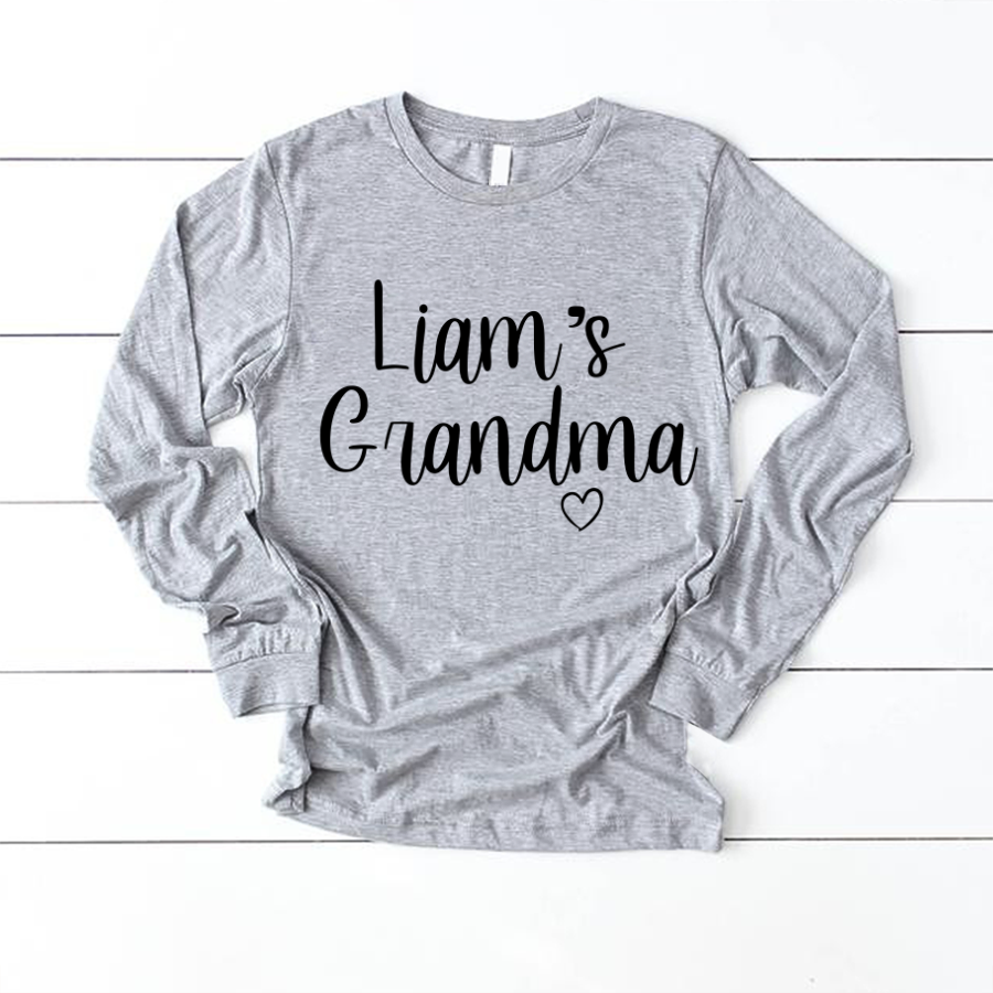 Personalized Grandma Kid Name Custom Names Mother's Day Longsleeve