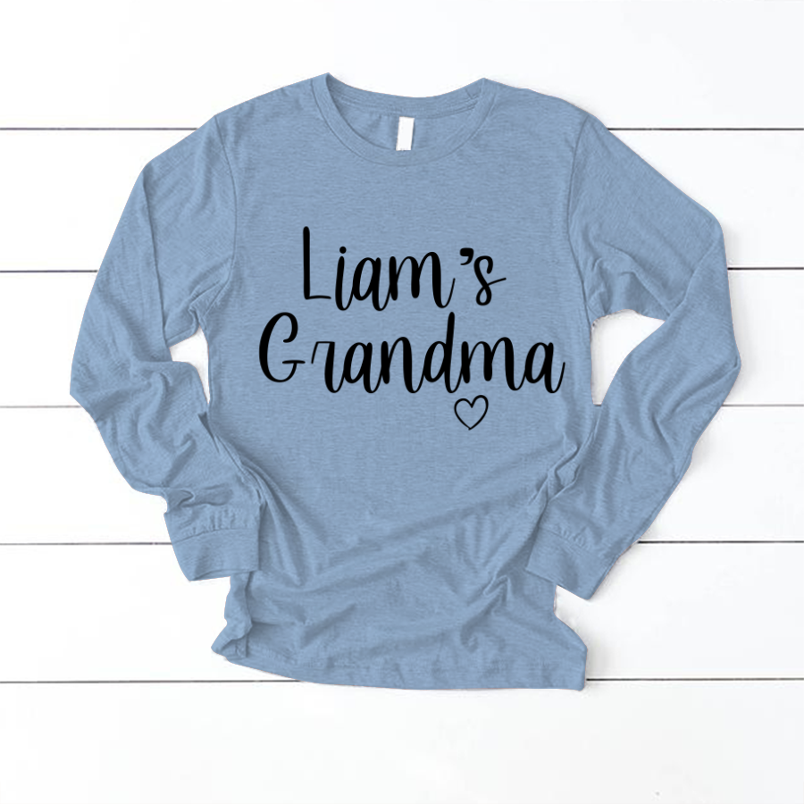 Personalized Grandma Kid Name Custom Names Mother's Day Longsleeve