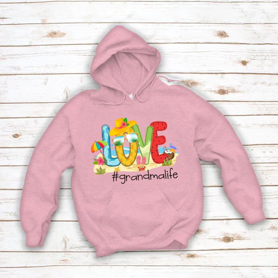 Personalized Love Beach Summer Grandma Life Hoodie