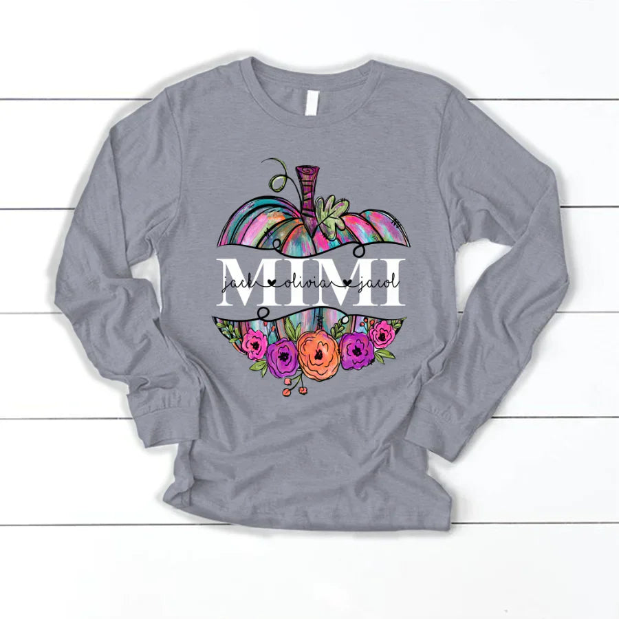 Personalized Mimi Painted Pumpkin 2022 Longsleeve