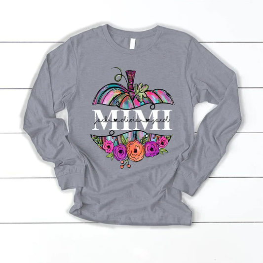 Personalized Mimi Painted Pumpkin 2022 Longsleeve