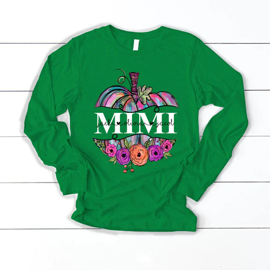 Personalized Mimi Painted Pumpkin 2022 Longsleeve