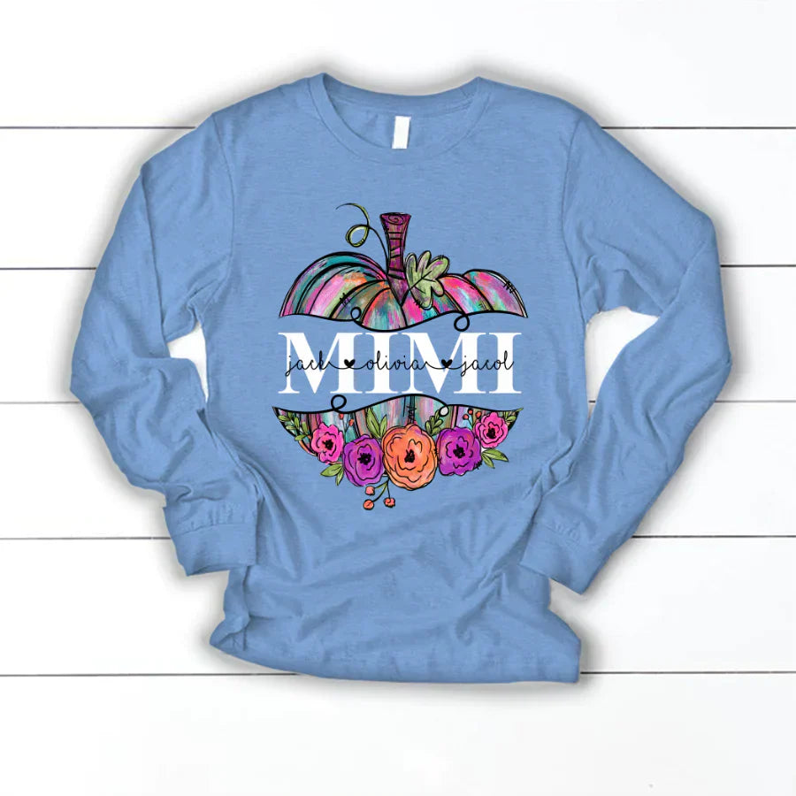 Personalized Mimi Painted Pumpkin 2022 Longsleeve