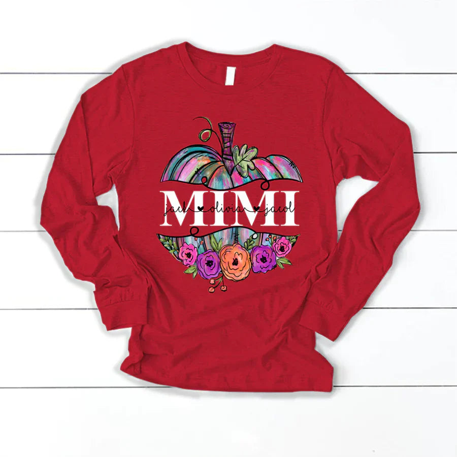 Personalized Mimi Painted Pumpkin 2022 Longsleeve