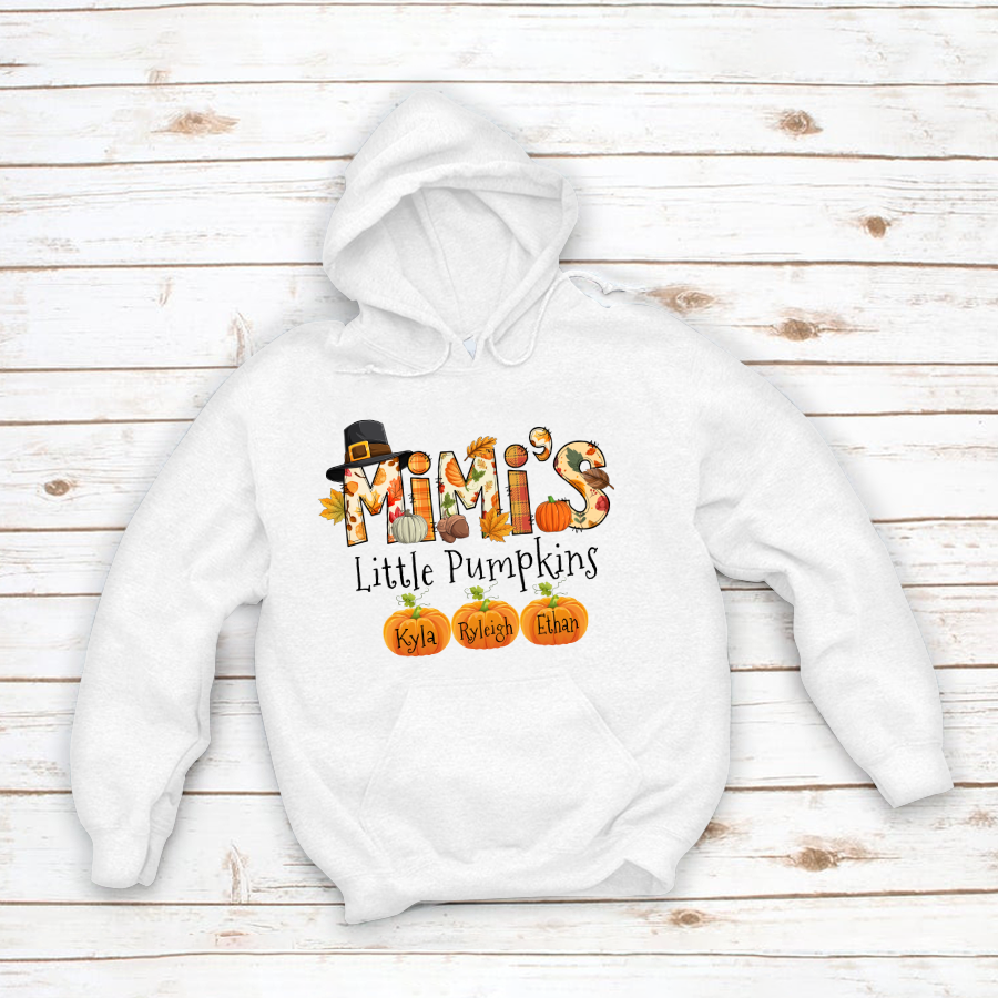 Personalized Mimi's Little Pumpkins Autumn Doodle Alphabet Hoodie