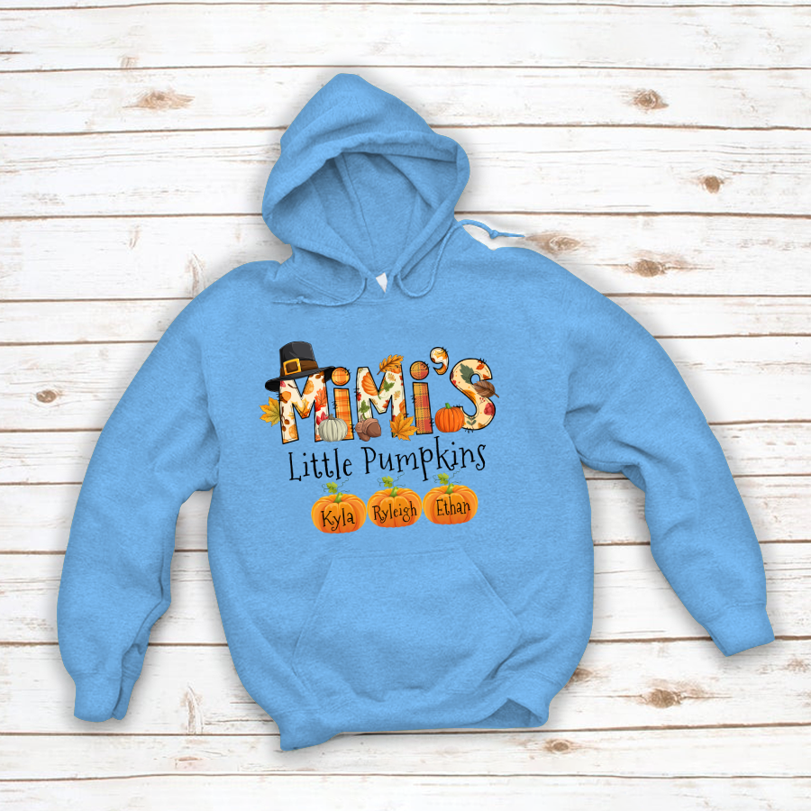 Personalized Mimi's Little Pumpkins Autumn Doodle Alphabet Hoodie