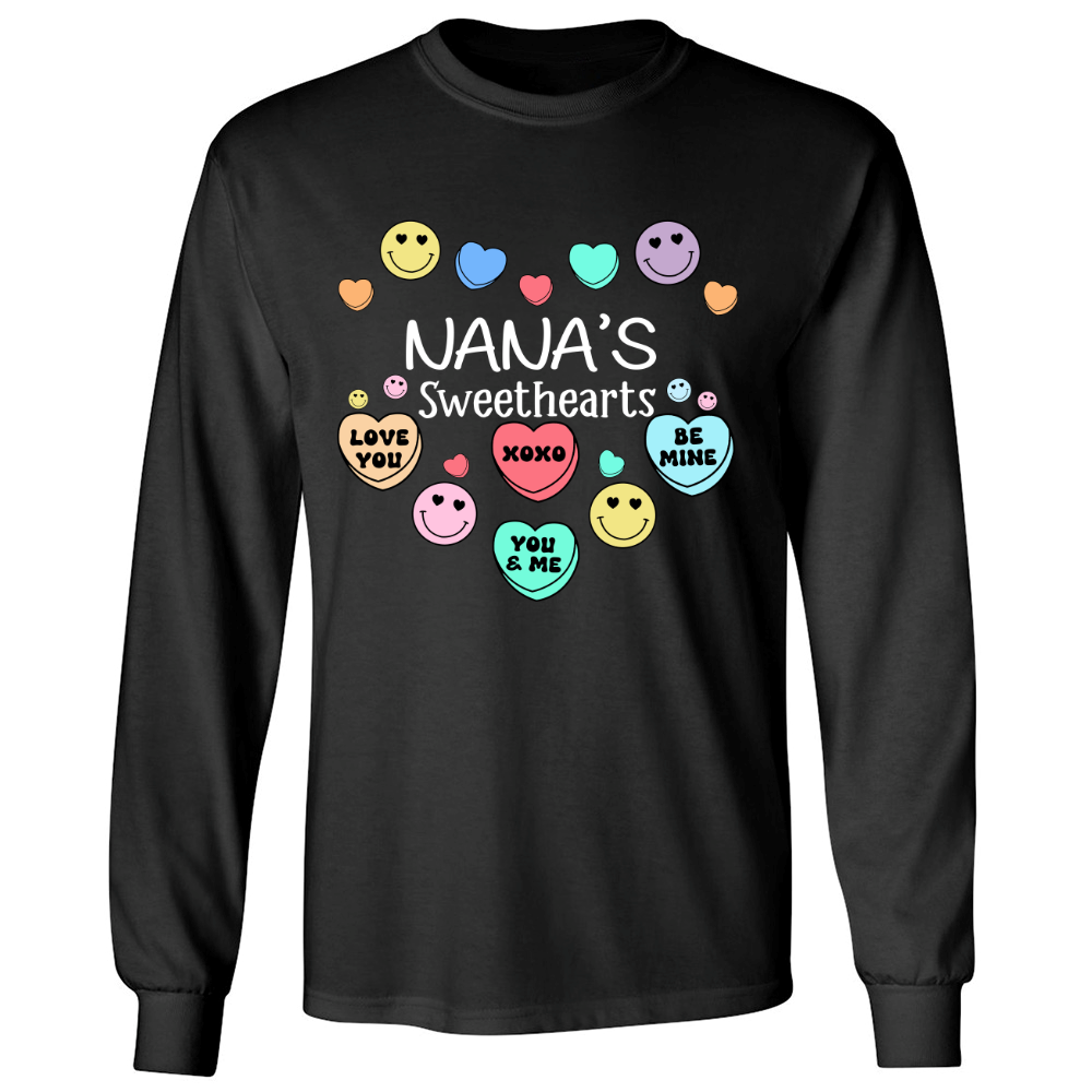Personalized nana's sweethearts xoxo valentine Longsleeve