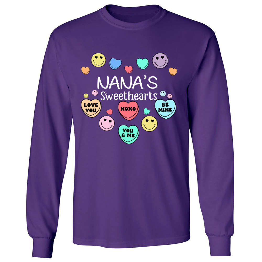 Personalized nana's sweethearts xoxo valentine Longsleeve