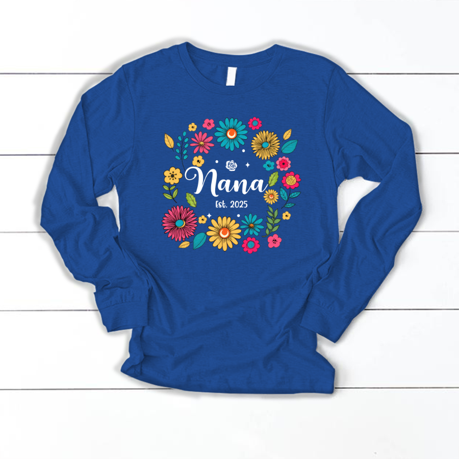 Retro Flower Nana Custom Nana And Est Year Shirt