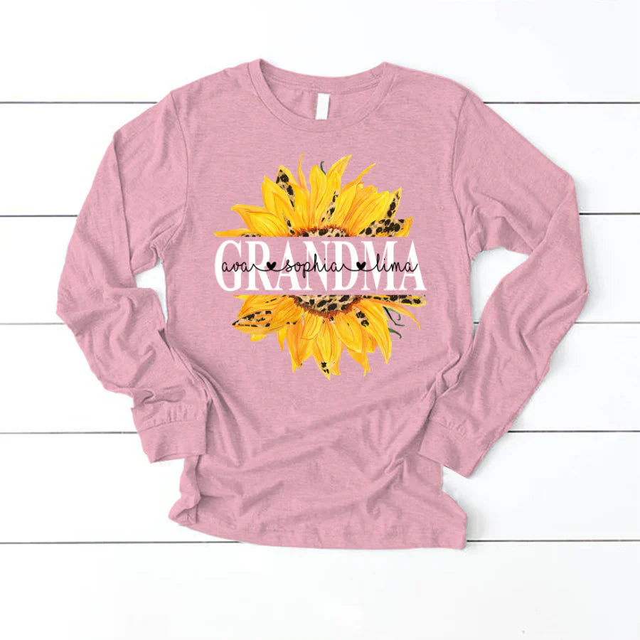 Sunflowers Grandma And Kids VTN221126 Longsleeve